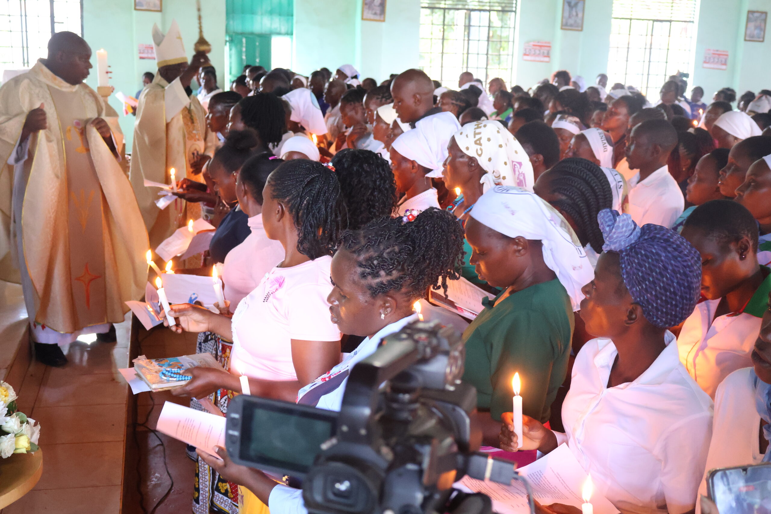 Diocese of Embu Bishop Rt. Rev. Peter Kimani Ndung'u blesses newly appointed PMS animators before officially commissioning them at St. Mary's Makutano Parish on 2nd May 2026.